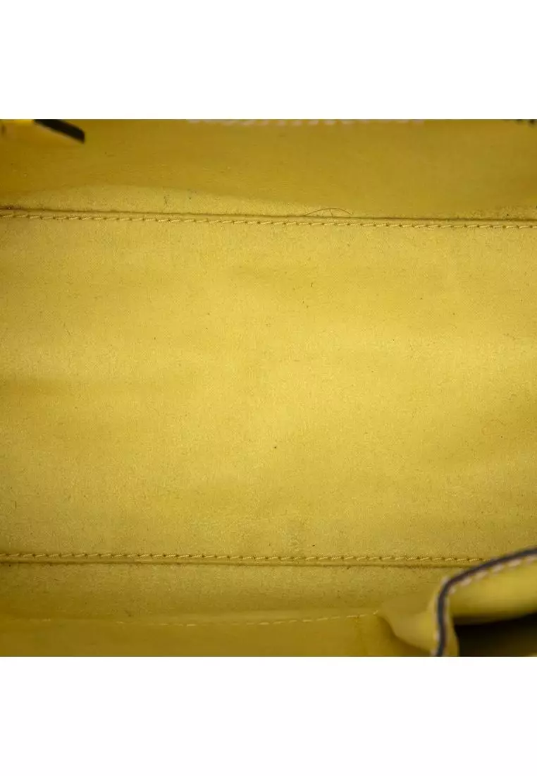 Pre-Loved Celine Micro Leather Luggage Tote