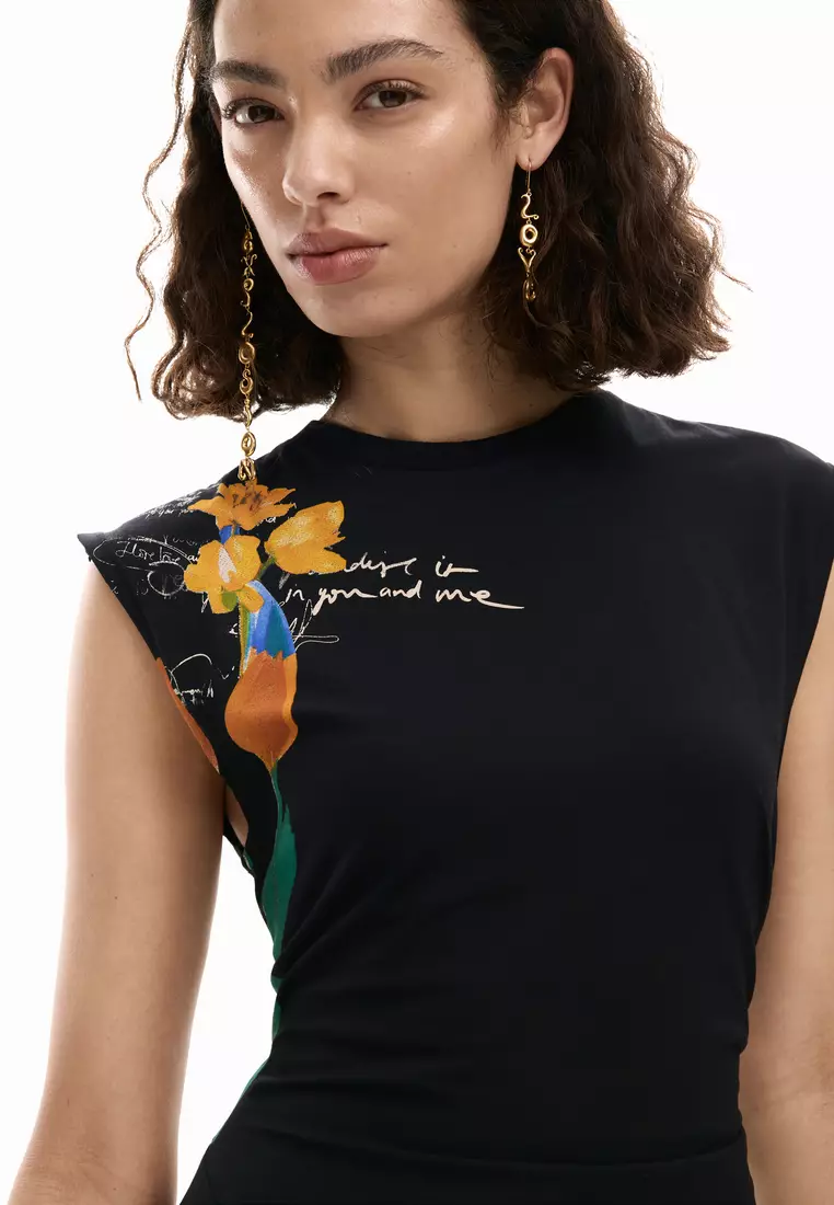 desigual asymmetric floral dress Buy 2026 Online Ship From Overseas two piece dresses prom Color:Royal_Blue Ideal for dressy events