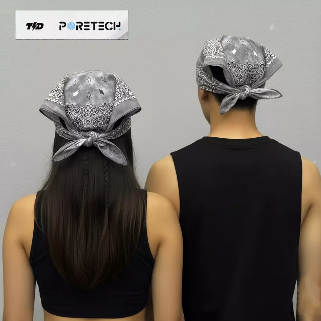 TDACTIVE Bandana Kalcer Lari Grey Tie Dye PORETECH 52cm x 52cm ABA28