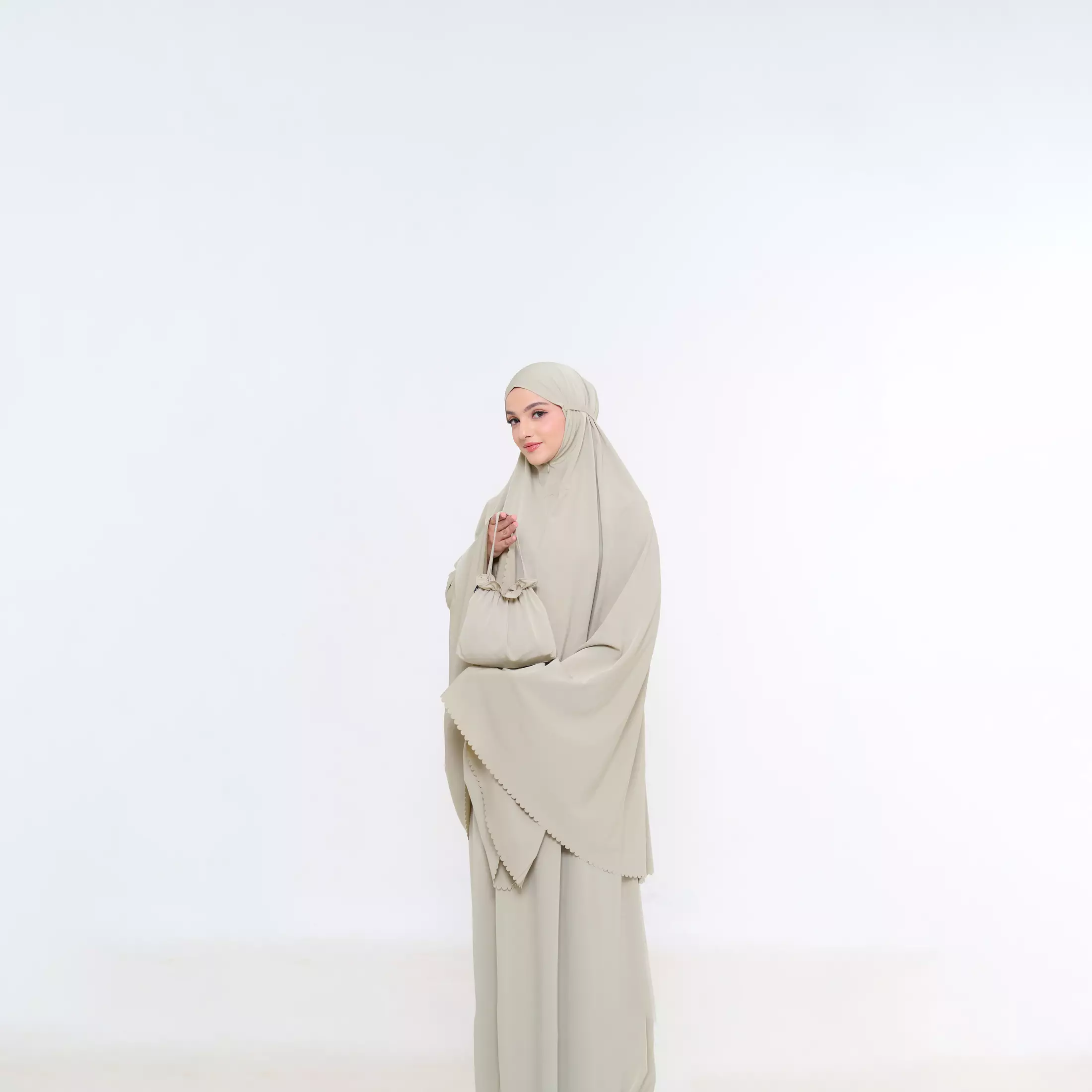 MFMW Marfa Mukena Dewasa 2in1 - Sage - Soft Poly