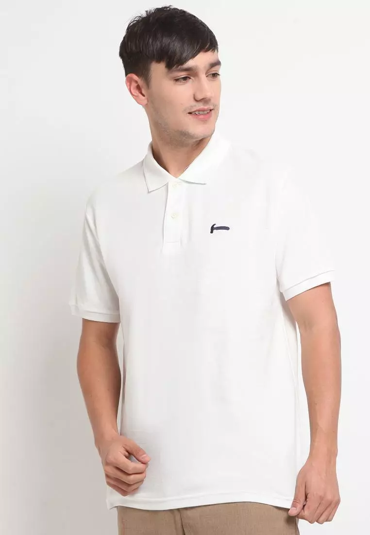 Hammer Men Polo Basic Z1PO001W1 | Kaos Kerah Pria lengan Pendek Putih