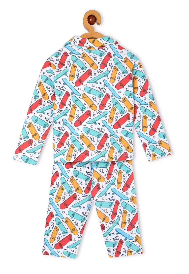 Baby and Kids Pajama Nightsuit Set- Ready To Skate