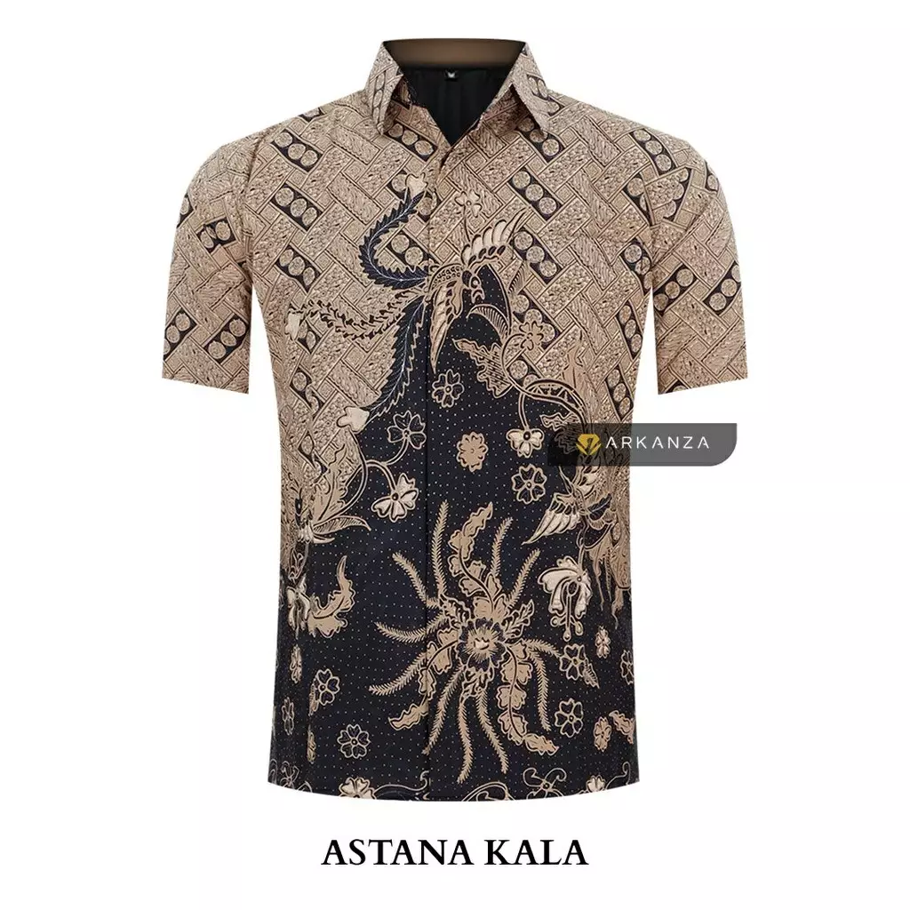 Kemeja Batik ARKANZA Motif Astana Kala Lengan Panjang Lapis Furing Cuttingan Slimfit Katun Premium