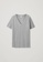 COS grey V-Neck T-Shirt 51D0FAADC014FBGS_5