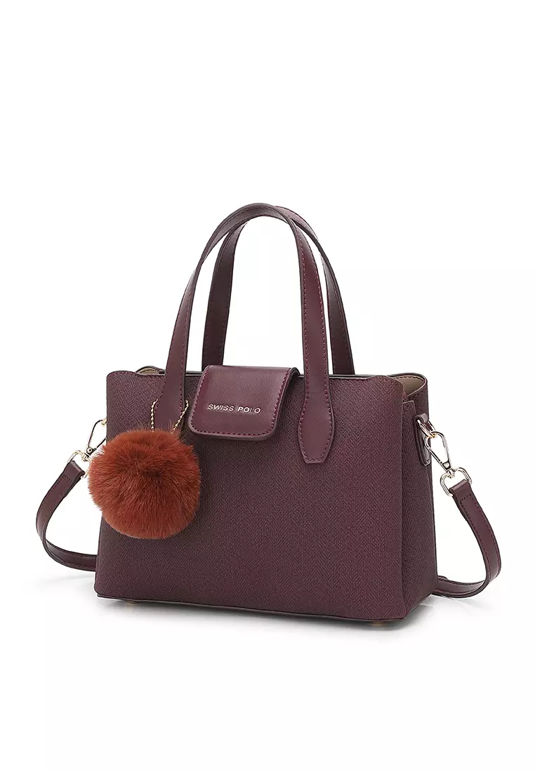 Women's Top Handle Bag / Sling Bag / Crossbody Bag / Shoulder Bag - Maroon