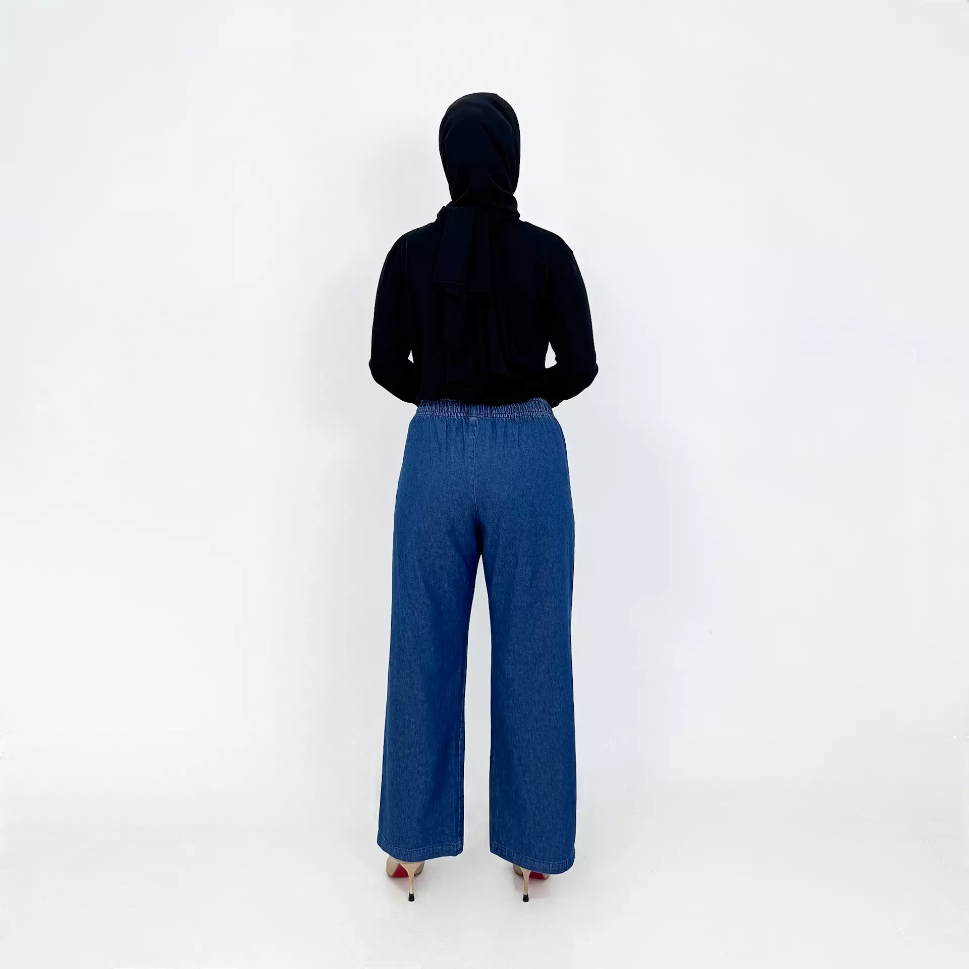 Setelan Baju Panjang Jeans Wanita - Dirra Denim Set 