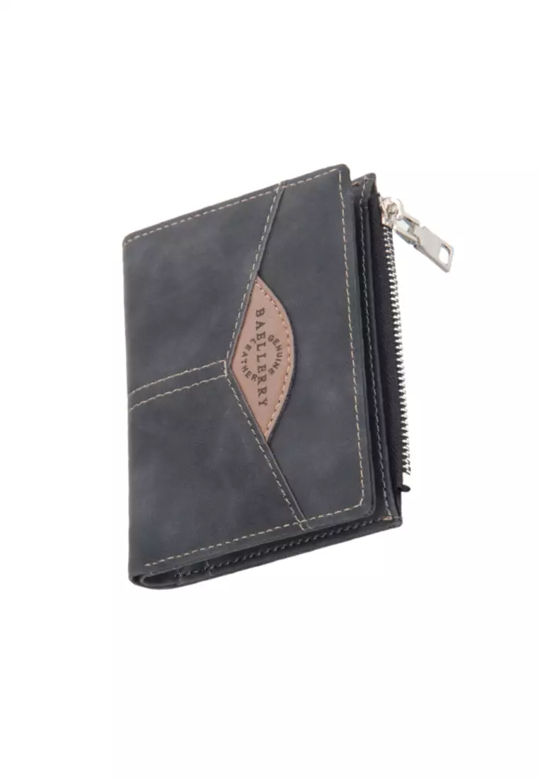Dompet Lipat Pria Model Pendek Tekstur Halus Bahan Kulit PU Leather Quality Premium ORIGINAL