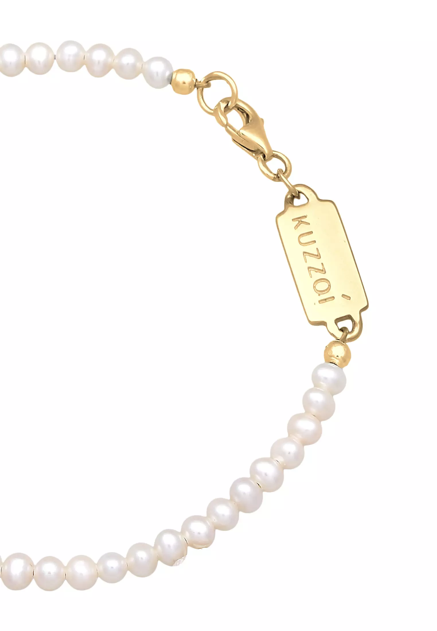 Men's Freshwater Pearl Bracelet – Gold-Plated Detail