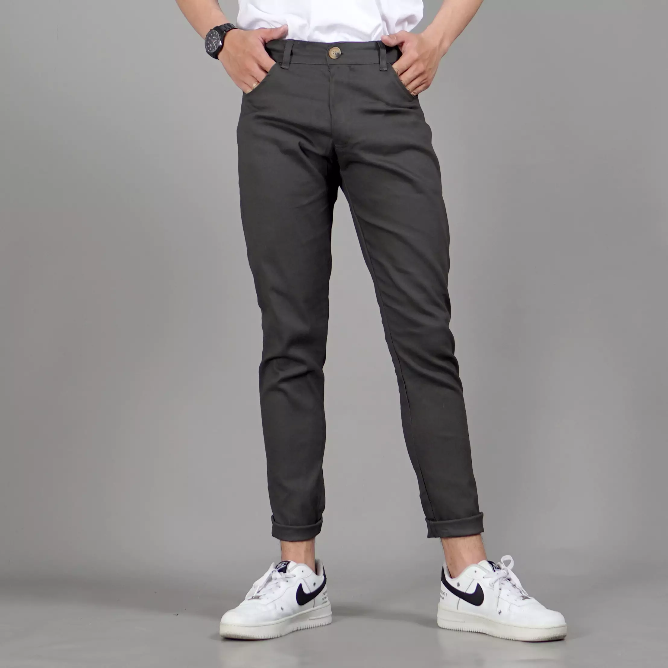  JAVIER Celana Chino Panjang Pria Celana Chinos Pria Chino Pants - ABU TUA
