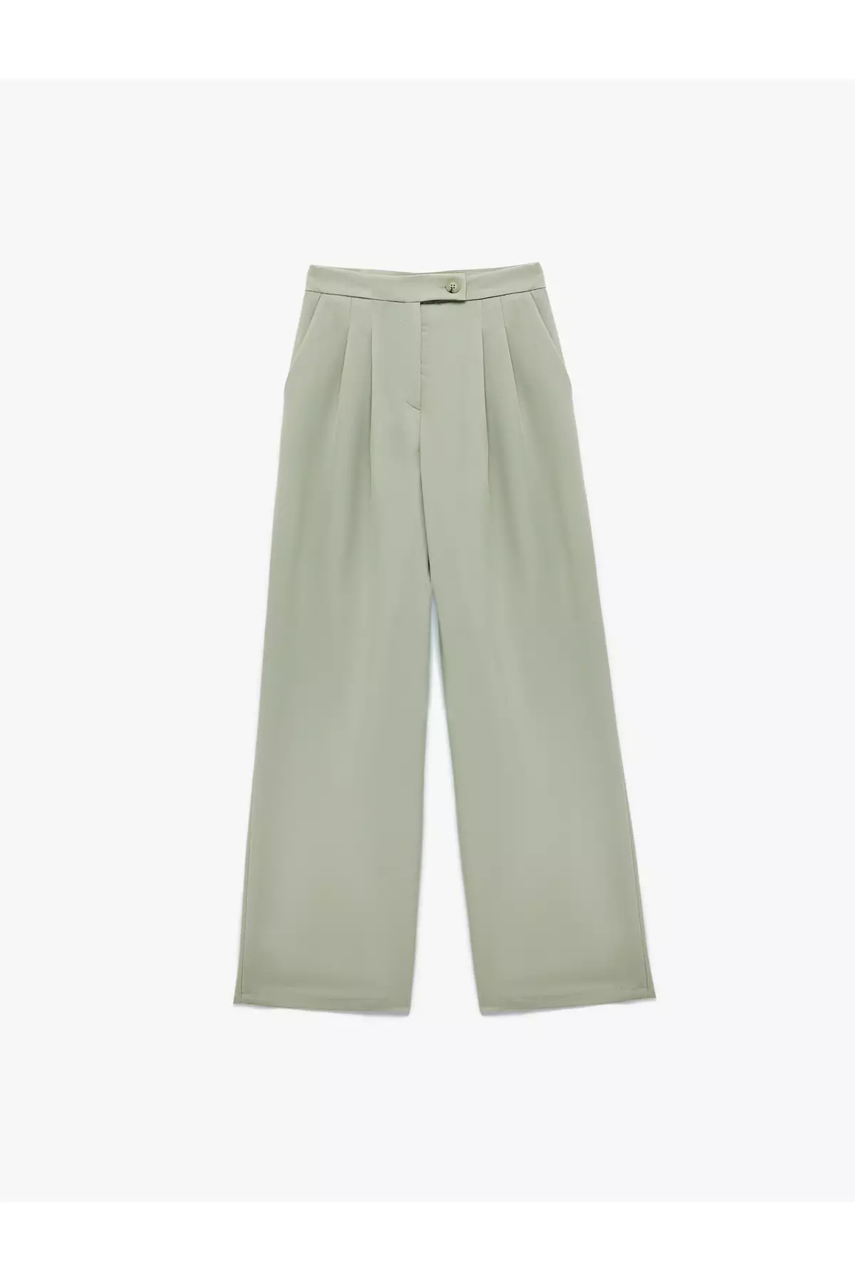 Relaxed Cut Pocketed Pleated Detail Modal Fabric Blend Palazzo Pants