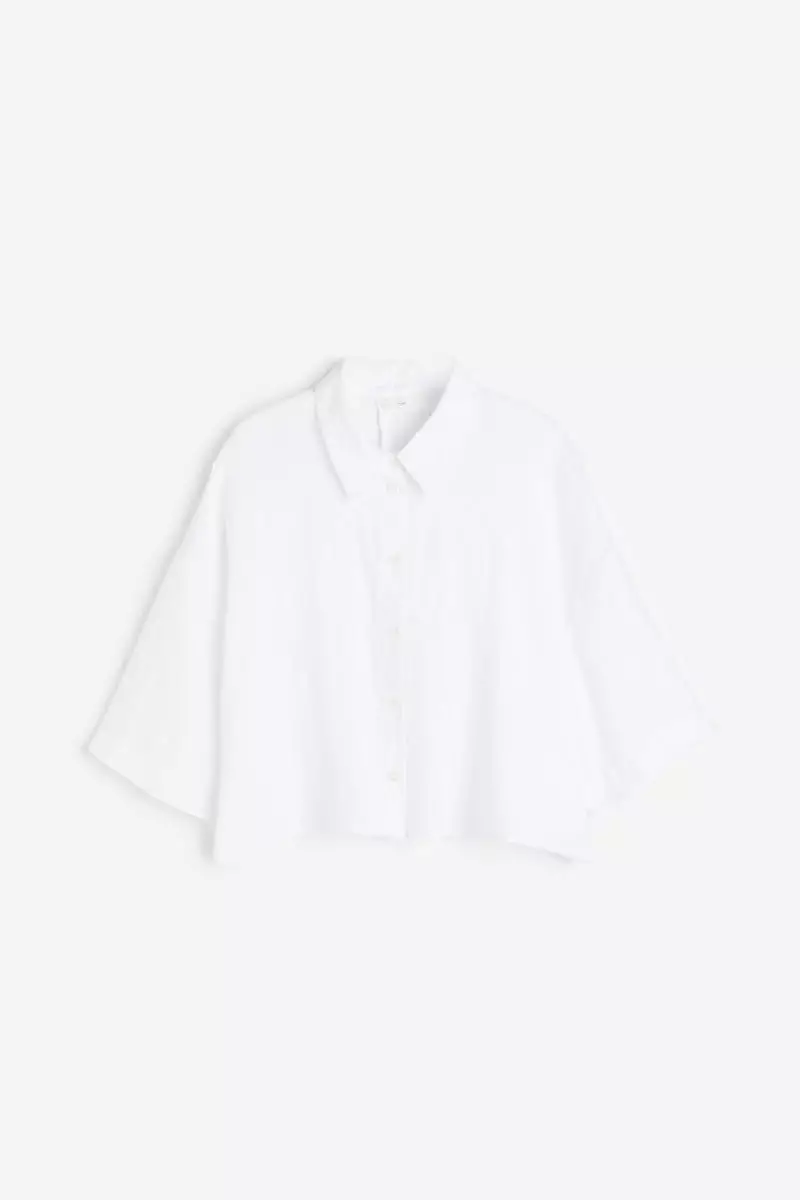 Buy H&M Oversized linen shirt 2024 Online ZALORA Philippines