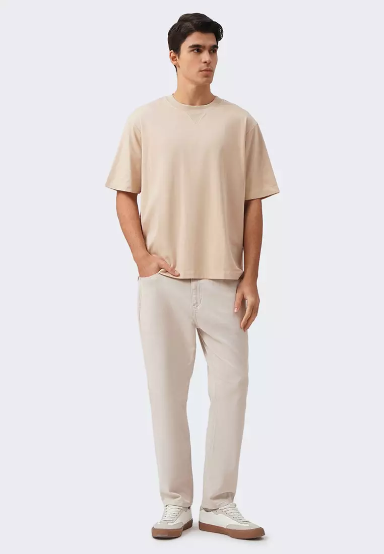 Men's T-Shirt with V Insert and Side Slit