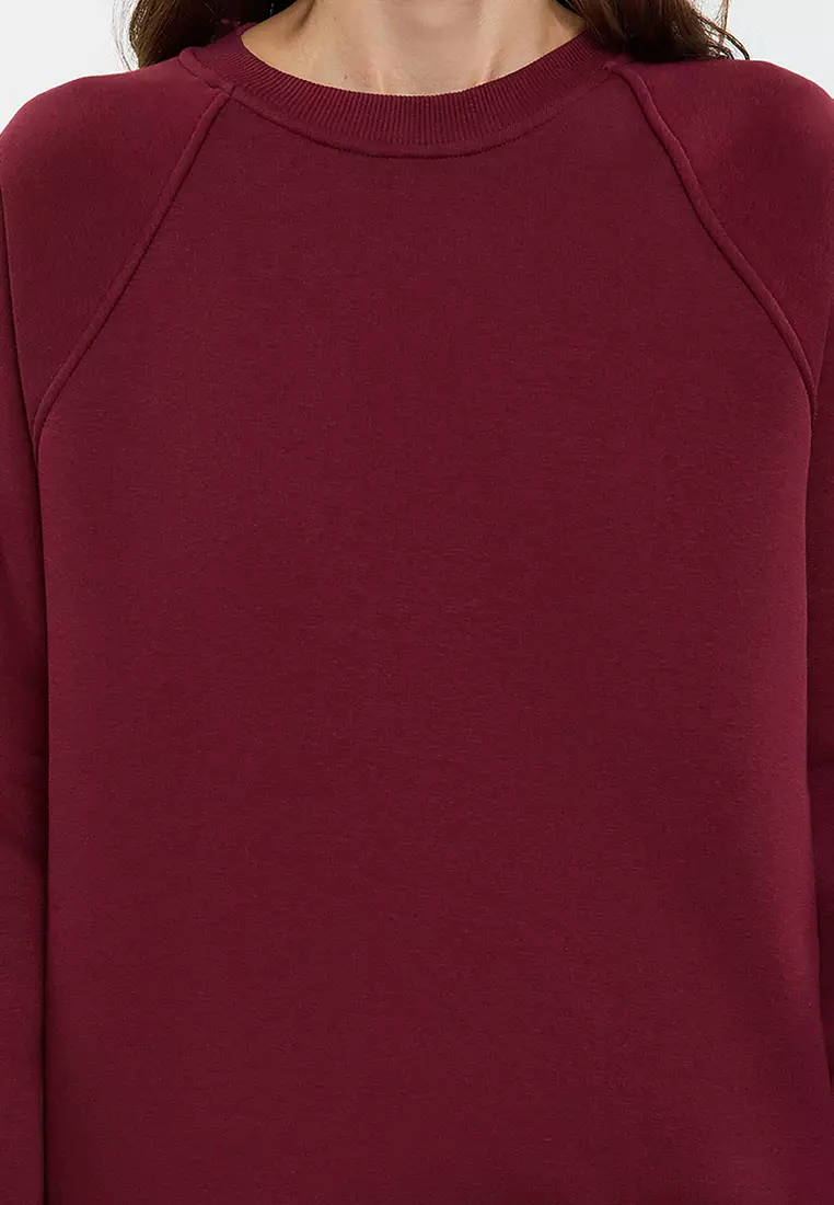 Raglan Sleeves Knitted Sweatshirt