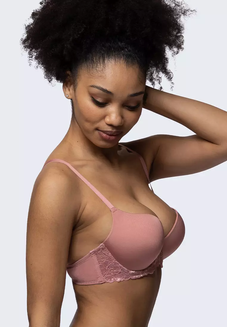 Dorina Women's Claire/2-Tone 3/4 Cup - Super PUSh Up Bra Color: Pink Size:  32C : Buy Online at Best Price in KSA - Souq is now : Fashion