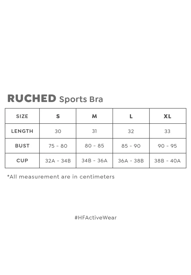 Happyfit Ruched Sports Bra White