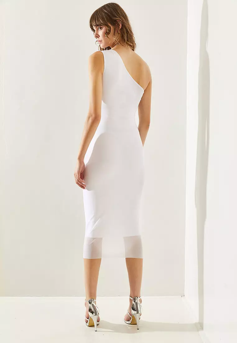 Tulle Lined Midi Dress with Traveling Rose Accessories