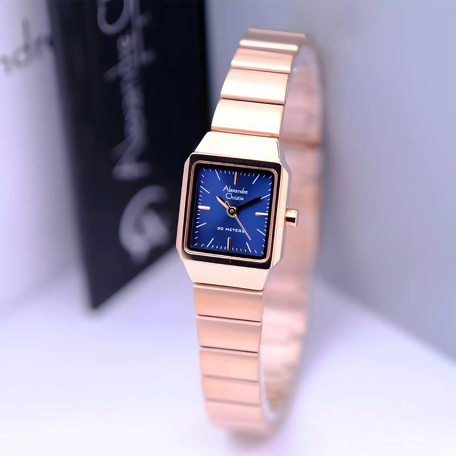 Jam Tangan Analog Wanita - Rose Gold Blue - Stainless Steel - 2B81 LHBRGBU