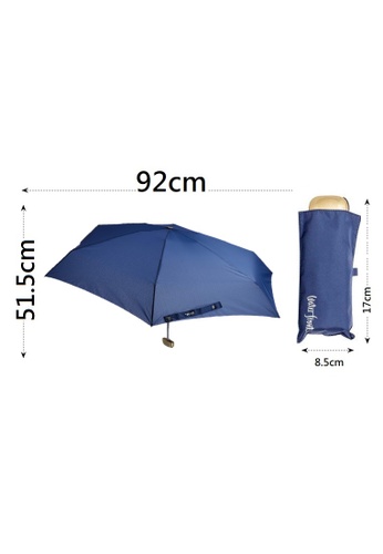 Waterfront Japan 52cm Folding Umbrella,lightweight 6 rib,UV cut Black NMF552UH 