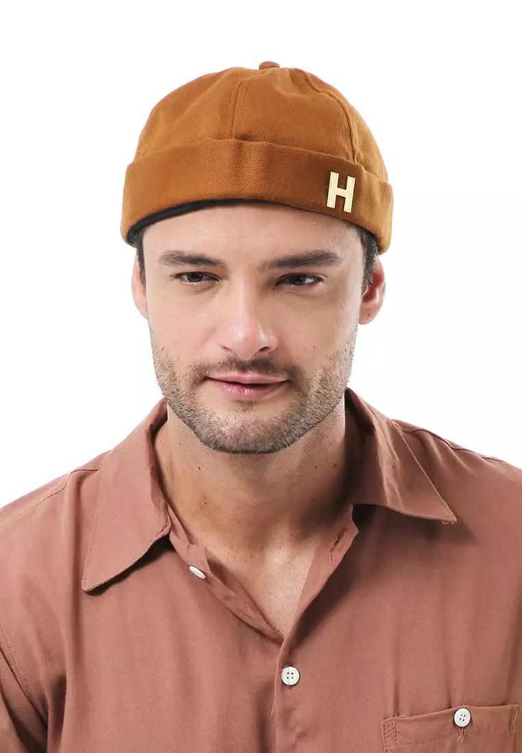 Kai Topi Peci Miki Hat Polos Pria Wanita Uniqe Design Material Cotton ORIGINAL - Caramel