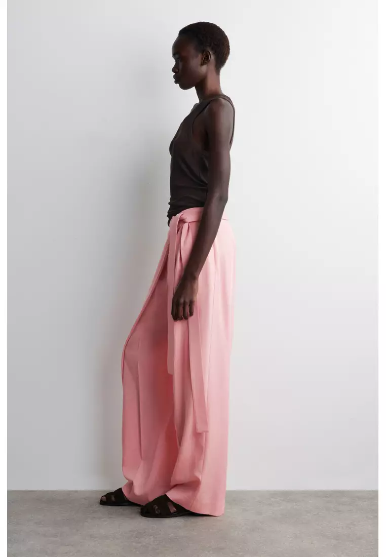 FLUID WRAP-FRONT TROUSERS