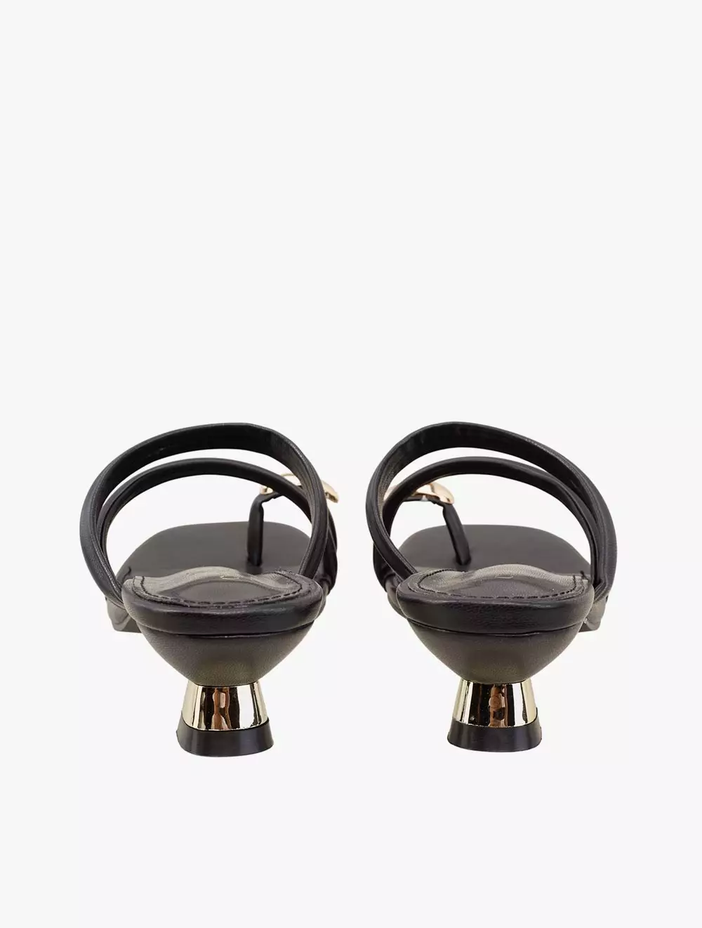 Payless Chrissie Womens Lenore Kitten Heel Sandals - Black_05