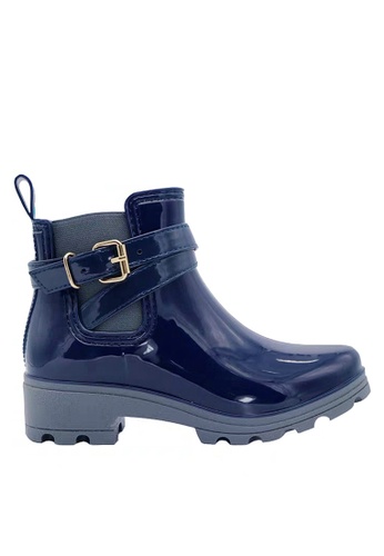 Twenty Eight Shoes blue VANSA Shiny Short Rain Boots VSW-R610 CFAEBSH1CCE70BGS_1