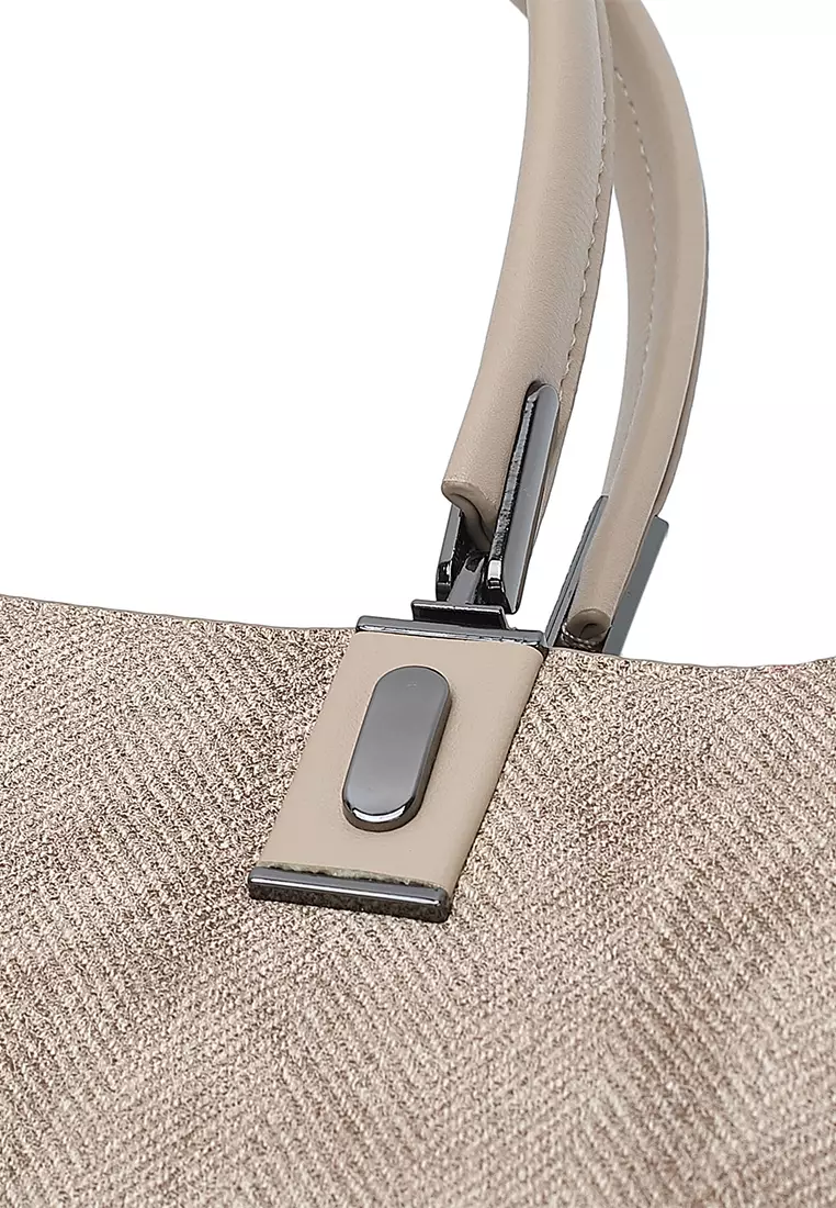 Women's Top Handle Bag / Sling Bag / Crossbody Bag / Shoulder Bag (Tas Tangan Wanita / Tas Selempang Wanita / Tas Bahu Wanita) - Cokelat