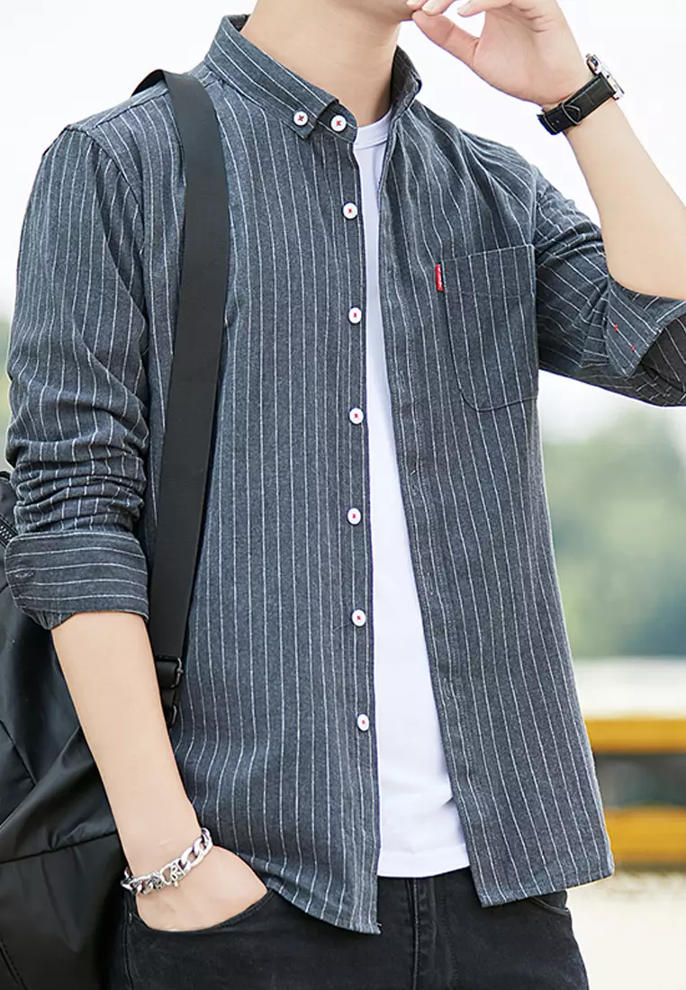 Slim Stripe Long Sleeved Shirt C1620