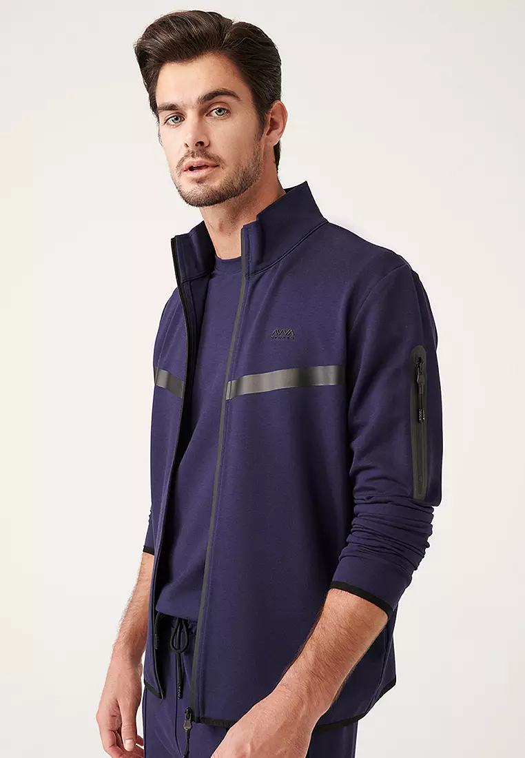 Interlock Windproof High Neck Sweatshirt