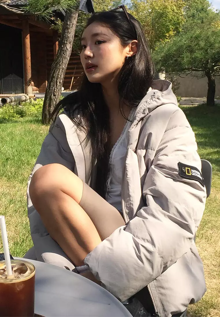 男女同款HERON連帽羽絨外套