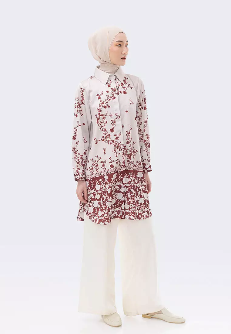 Ria Miranda Maroon Yara Tunic