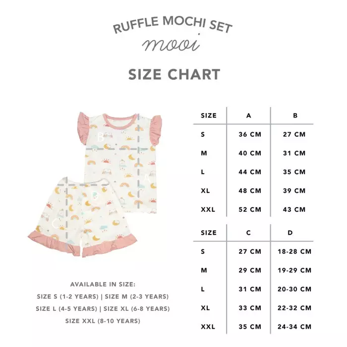 Mooi Setelan Anak Perempuan Tencel Ruffle Mochi Set - Aloe Green
