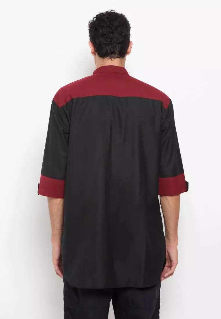 Baju Koko Pria Muslim Zayidan Haikal - Hitam