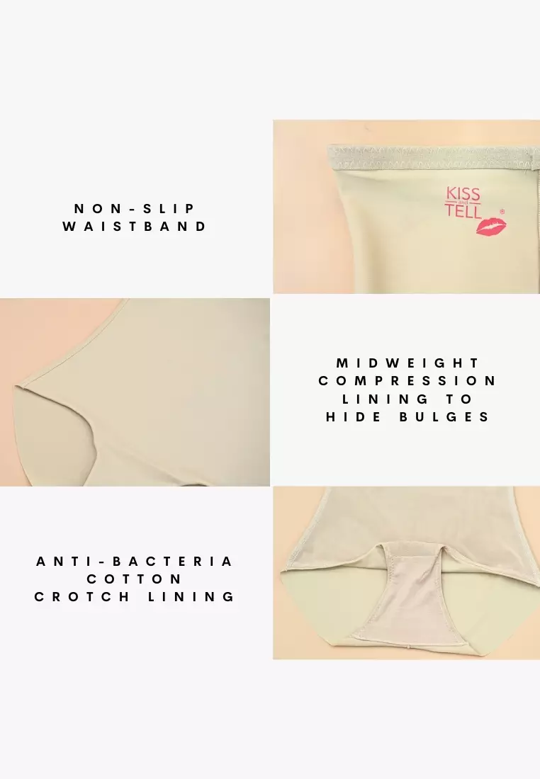 2 Pack Premium Daelyn High-Waisted Girdle Panties Compression Shapewear in Nude
