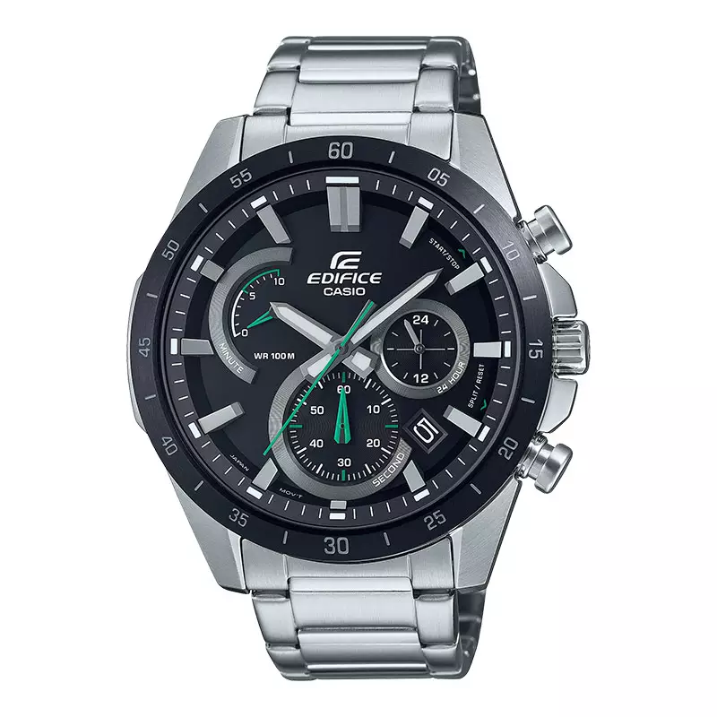 Jam Tangan Pria Casio Edifice EFR-573DB-1AVUDF Chronograph Black Dial Stainless Steel Band