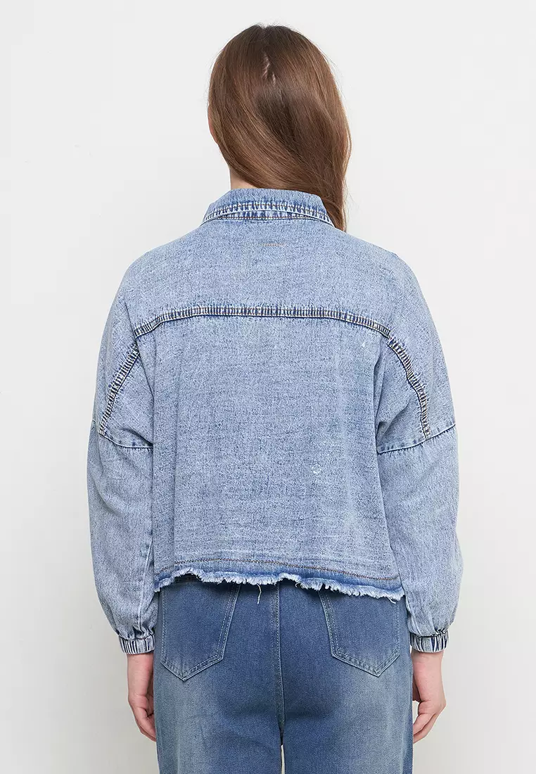 Jaket discount jeans stradivarius