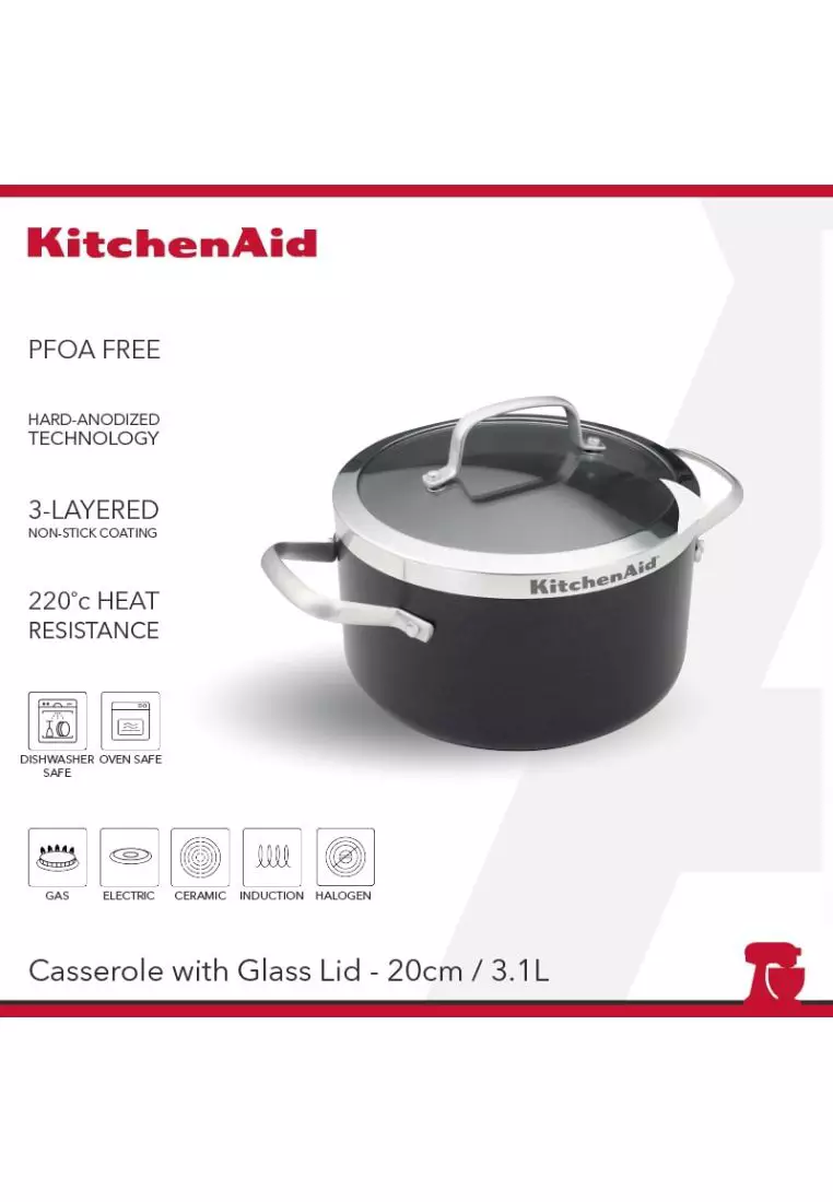 Jual KitchenAid KitchenAid Casserole with Glass Lid 20 cm / 3.1 L