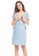 MOOIMOM blue MOOIMOM 2 Piece Stripes Denim Nursing Dress Couple Set Baju Hamil Menyusui Couple Ibu Anak - Blue 392B4AA6C1BCAFGS_5
