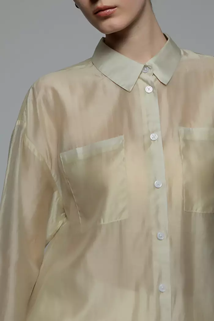 COTTONINK Studio - Atasan Kemeja Wanita Beige Sero #StudioEssentials