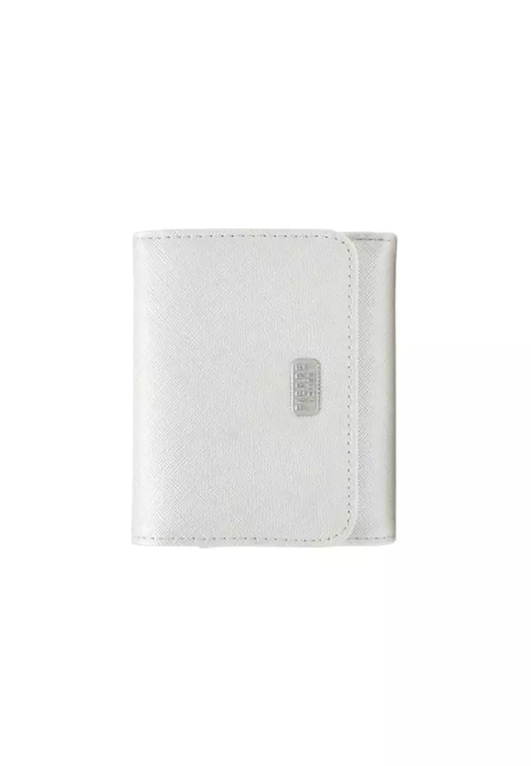 Dompet Wanita Lipat Kecil PIERRE LOUES Nova Wallet Bahan Kulit PU Leather Premium BAEOS ORIGINAL - Silver