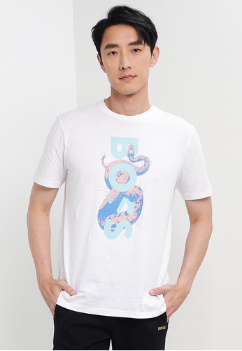 BOSS white T-shirt with Logo Artwork CA65FAA461D92FGS_1