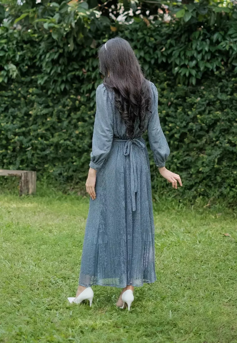 Ivanka Dress - Steel Blue