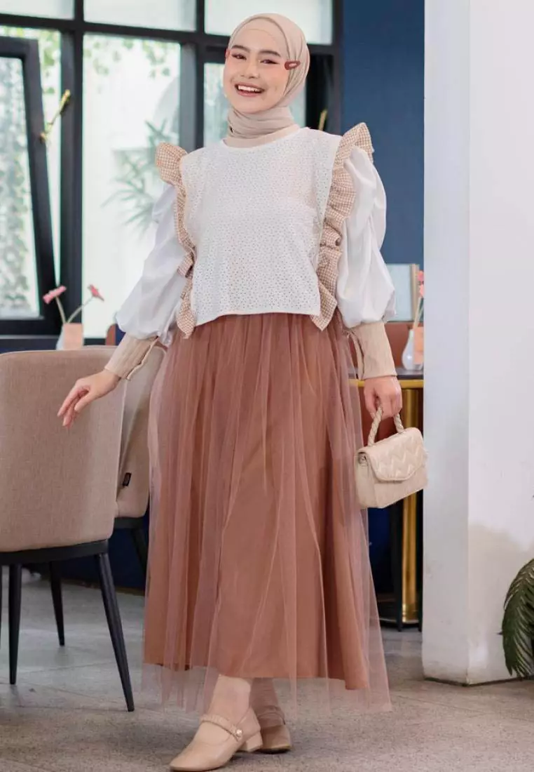 Vivy Vintage Vest - White-Kotak Coksu M18581 R40S6