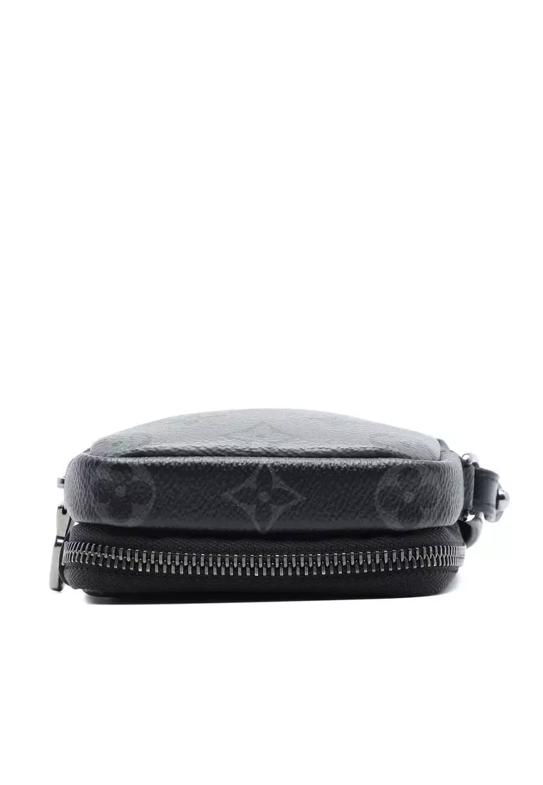 Pre-Loved Louis Vuitton Monogram Eclipse Reverse Double Phone Pouch