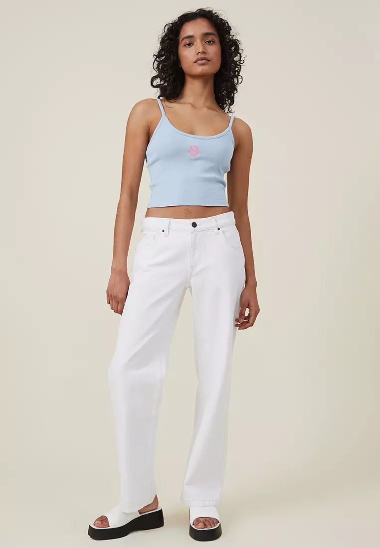 Graphic Rib Cami Top