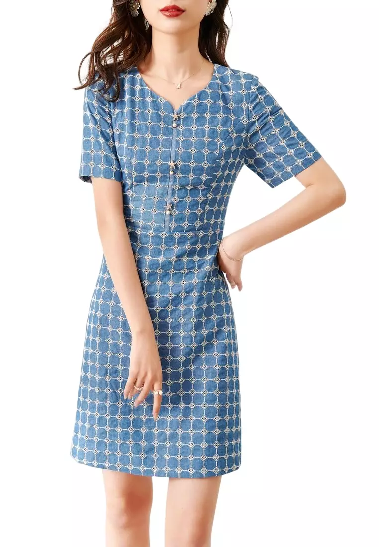 Buy ONX.HK Elegant V-Neck Slim Dress Online | ZALORA Malaysia