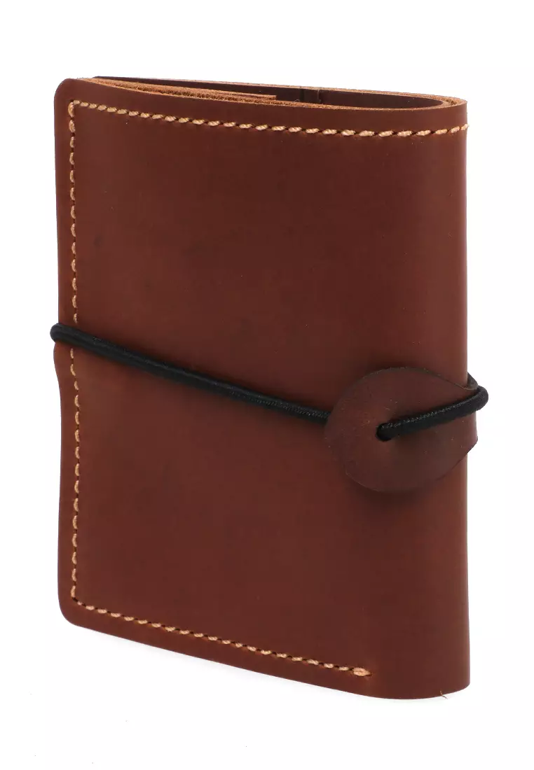 Zackly Card Holder Wallet Dompet Kartu Vintage Style Handmade Material Leather ORIGINAL - Tan