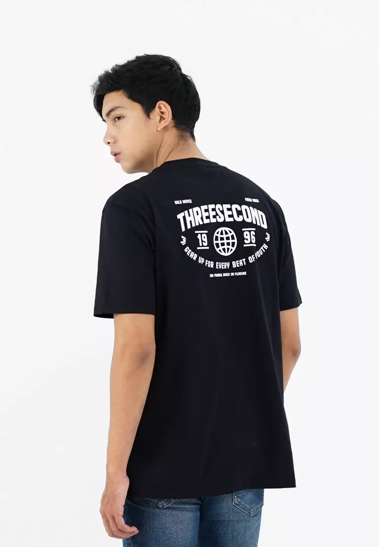 3Second Men's T-Shirt Short Sleeve Regular Fit Cotton Poca C930125