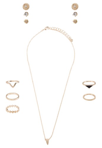 項鍊、戒指及耳環套組, 飾品配件, 飾zalora 順豐品配件