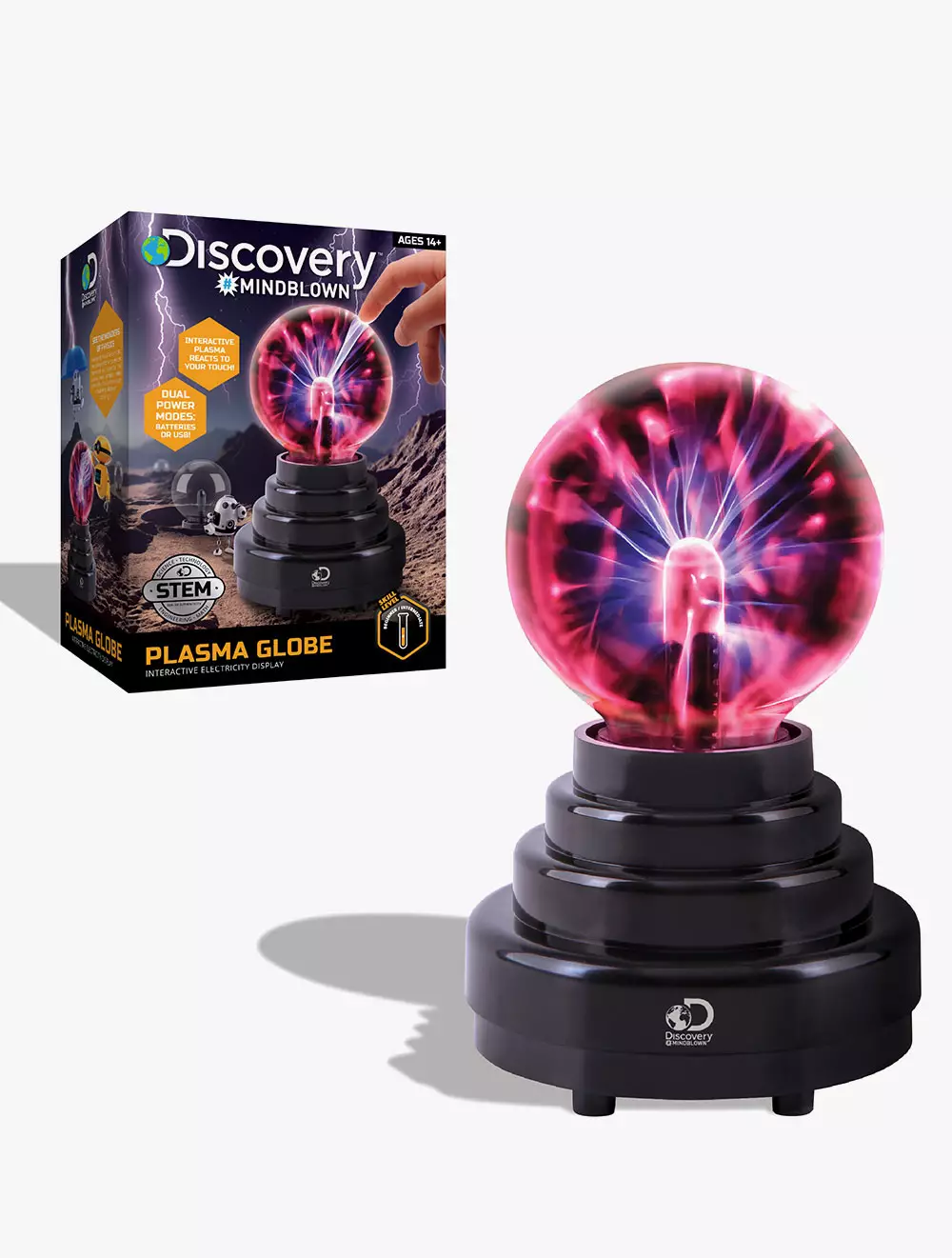 Discovery Mindblown Plasma Globe With Interactive Electricity Display - Multi